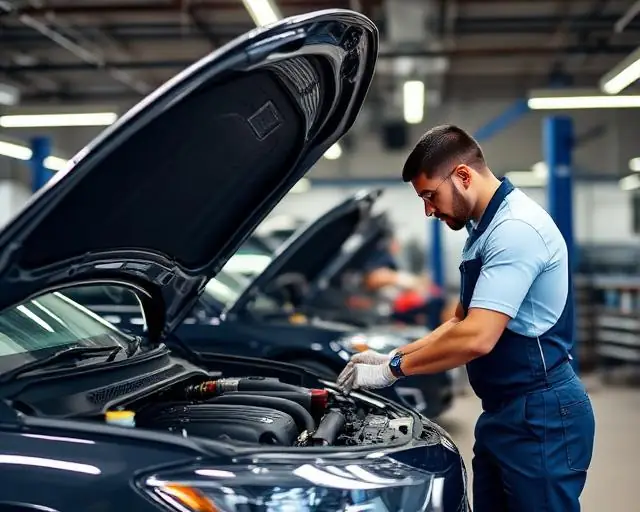 Révision automobile en cours